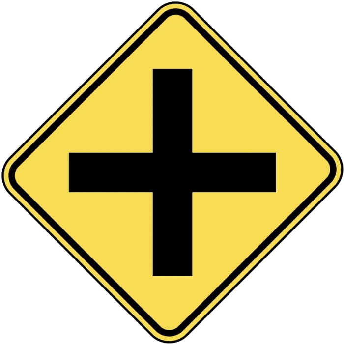 Diamond sign shaped traffic mean does signs yellow orange crossing