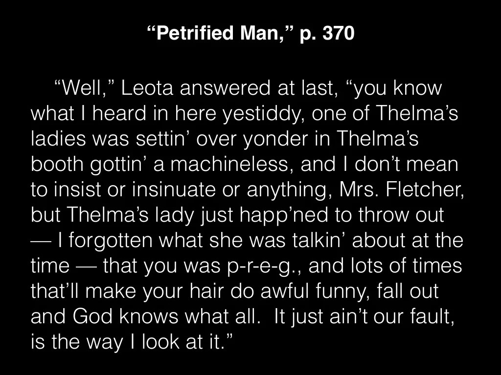 The petrified man by eudora welty