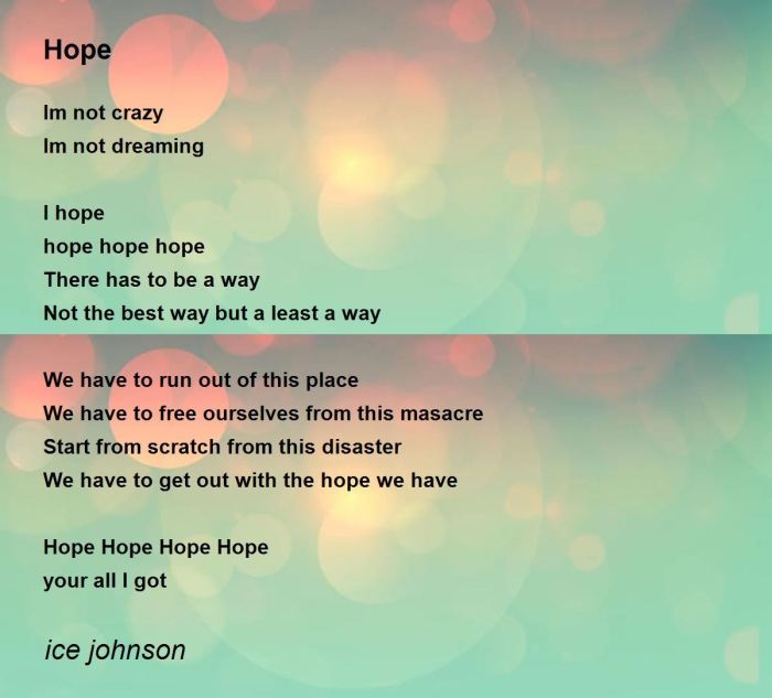 Hope poem by georgia douglas johnson