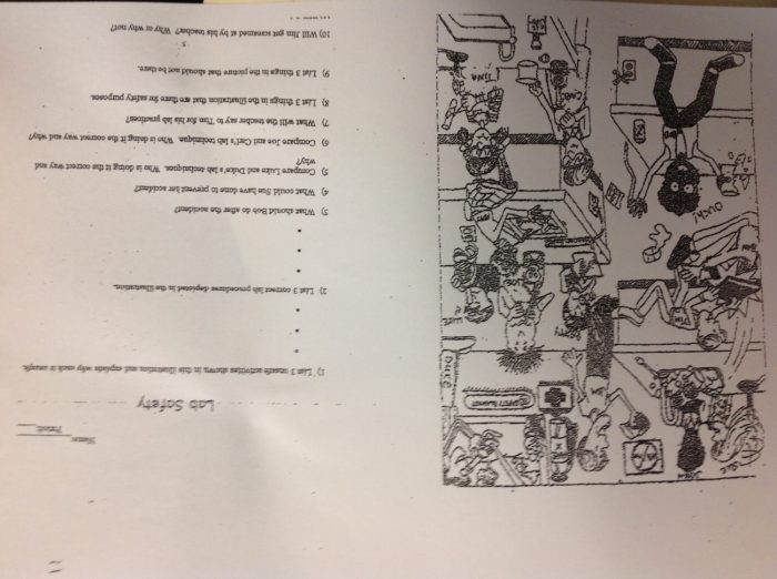 Zombie college lab safety worksheet