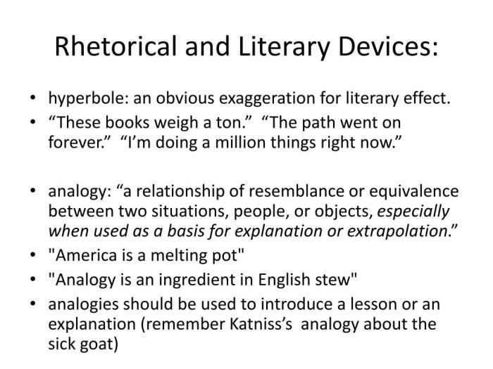 Rhetorical devices in the crucible