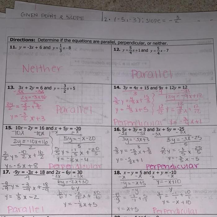 Unit 4 linear equations and linear systems answer key