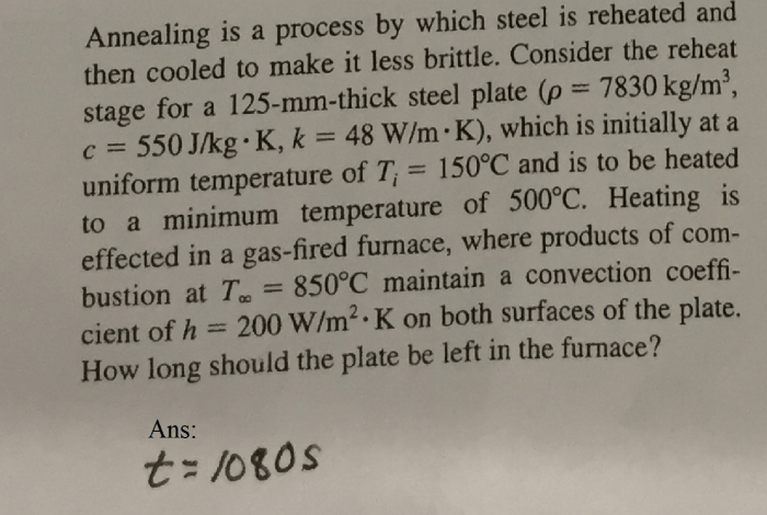 Annealing is a process by which steel is reheated